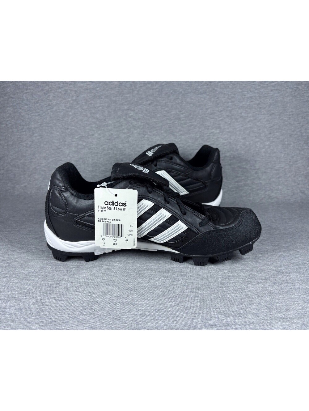 Adidas Triple Star 5 Low Softball Cleats Black White Women’s Size 11 Baseball